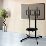 Artiss Mobile TV Stand for 32"-65" TVs Mount Bracket Portable Shelf Trolley Cart TV-MOUN-W01-BK