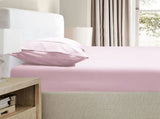 Ramesses 2000TC Bamboo Embossed Fitted Sheet Combo Set Pink King Single V442-KIT-FITTEDSS-2000TCBAMBOO-PINK-KS
