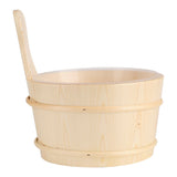 Bathroom Natural Wooden Bucket Ladle Set for Sauna SPA Bath Accessories V1294-YM0901-JY02143