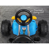 Rigo Kids Pedal Go Kart Ride On Toys Racing Car Plastic Tyre Blue GKRT-F1D-BU