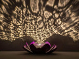 Huaxu Solar Lights for Outdoor Decor,Purple Lotus Light,Waterproof LED Glass Flower Light for V1370-AZ4-01228