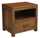 Paris 1 Drawer Solid Mahogany Timber Lamp Table V199-LT001PNMKLP
