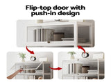 Artiss 5-Tier Display Cabinet Storage Bookshelf Clear Shelf White FUR-T-DSHELF-03-WH