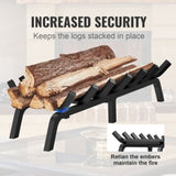 Fireplace Log Grate, 762mm Heavy Duty Fireplace Grate with 6 Support Legs, 19.05mm Solid V952-ZTXYMP34X3430EWF0V0