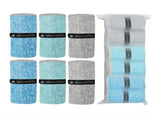6 Pack Microfiber Quick Dry Sports Towel, 4080cm Double Sided Plush Gym Sweat Towel, Lightweight V1188-MS-909-034