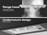 Devanti 520mm Range Hood 52cm Rangehood Stainless Steel RH-D-T01-52-SR