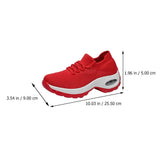 Women's Sport Shoes, 1 Pair Red Fashion Sneakers with Comfortable Sole for Daily Wear and Active V1369-AZ3-W-19472