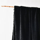 Bianca Tambar Black Faux Fur Throw Rug 130 x 170 cm V442-BCA-THROW-TAMBAR-BLACK-RE