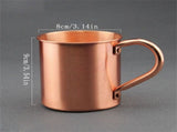 Hand Polished Pure Copper Straight Drinking Mug, Rolled Rim Insulated Cup Matching Copper Mug And V1366-AZ2-W-16878