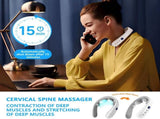 Wireless Neck Massager with Heat & 10 Modes Electric Pulse Pain Relief for Australian Office V1107-WIRELESS NECK MASSAGER WITH HEAT