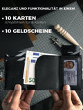 NNEOBA Mens Blocker Wallet - Genuine Leather Wallet with Coin Pocket, Black V728-1005006770683571-BLACK(NO-AIRTAG)