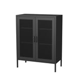 Levede Storage Cabinet Steel Kitchen Black CH1073-BK
