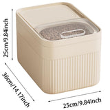 Airtight Pet Food Storage Container for Dog & Cat Food - Up to 30lbs Large Capacity Dry Food Bin V1366-AZ2-W-16441
