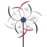 Tall Wind Spinners Outdoor Metal Large, Red White and Blue Wind Spinners for Yard and Garden Outside V1192-AZ-W-12078