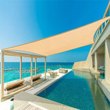3m x 3m Waterproof UV Protective Sun Sail for Garden Terrace Pool and Camping, Light Orange V1188-MS-325-0996
