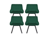 Artiss Dining Chairs Set of 4 Velvet Swivel Base Green DINING-B-C03-VEL-GNX4