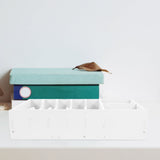 White PVC Cash Drawer Organizer, Multifunctional Storage Solution for Desk and Drawer Organization V1366-AZ2-W-25999