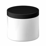 5x 500g Plastic Cosmetic Jar + Lids - Empty White Cream Container V238-SUPDZ-40114288164944