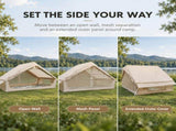 Weisshorn Inflatable A-Frame Camping Tent Large Outdoor Glamping Beige XFSK-KH-DD-ST