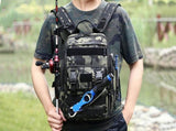 Fishing Tackle Backpack With Rod Holder Outdoor Shoulder Fishing Gear Bags - Green V1308-DSZKI-891-1
