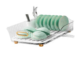 Dish Drying Rack Bowl Plate Storage Dish Drainer Rack with Drainboard for Kitchen Counter and Sink V1294-YM0901-3117240143611