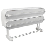 3 in 1 Wrap Cutter Organizer with Paper Towel Holder Magnetic Plastic Aluminum Alloy Space Saving Bi V1294-YM0901-3118240160311