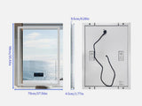 Interior Ave - 70 x 90cm Rectangle Frameless LED Bathroom Mirror Bluetooth V355-IA-RWM-9070-BT