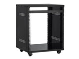 16U AV Rack, 90.7 kg Max Load Capacity, Home Recording Studio Rack with Lockable Caster Wheels, Open V952-LYSJJ16U18YCAXC9D001V0