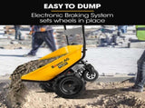 Baumr-AG 40V Battery Powered Wheelbarrow Motorised Electric, 100L Bucket Volume, 4 Wheel, 260kg V219-GDTPBWBM8CEA