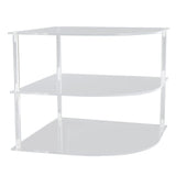 Acrylic Plate Organizer Holder Clear Corner Shelf 3 Tier Kitchen Cabinet Space Saver Bathroom V1294-YM0901-3117250070311
