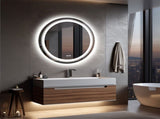 80cm LED Bathroom Mirror Anti-fog Circle Backlit HD V178-66749