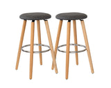 2 Cotton/Steel Modern Padded Barstools V196-BS1246G