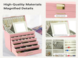CARLA HOME 6-Layer Large Jewelry Organizer Box for Women with Mirror, Drawers, Hooks & Dividers for LSB-36230