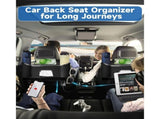 Car Seat Back Storage Box -Multifunctional Storage Box with Cup Holders, Tissue Box & Hooks, V1366-AZ2-W-11395
