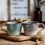 2X Reactive Glazed Ceramic Organic Coffee Mug 350ml Natural EARTHY GREY BLUE V274-HA-LA-P0024806-BUVT