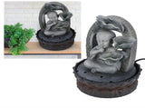 LED Resin Buddha Tabletop Waterfall Fountain Relaxing Indoor Decoration for Home OfficeUS Plug 110V V1294-YM0901-3111200233313
