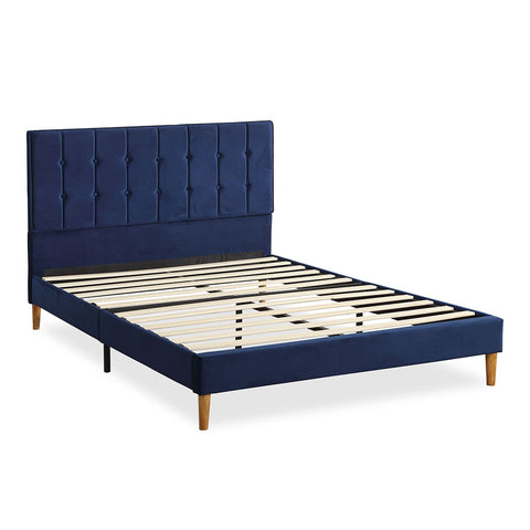 Levede Bed Frame Queen Size Mattress Blue BF1041-Q-BL