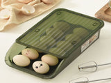 Egg Storage Box Plastic Automatic Rolling Transparent Thickened Grooved Egg Storage Container for V1294-YM0716-3118220158411