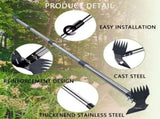 60" Weed Puller Tool with Long Handle Heavy Duty 2-in-1 Weed Rake and Garden Hoe, Manual Weed V1107-119-94181