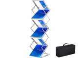 Literature Rack, 6 Pockets, Pop up Aluminum Magazine Rack, Lightweight Catalog Holder Stand V952-LHJJCZDSSM6A4NJPRV0
