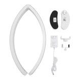 28 Inch LED Nail Table Lamp with Phone Stand Rhinestone Decor Foldable Arch Half Moon Desk Light for V1294-YM0901-3119250063612