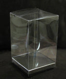 50 Pack of 5x8cm Clear PVC Plastic Folding Packaging Small rectangle/square Boxes for Wedding V382-50RECTPVC5X5X8