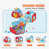 5 in 1 Kids Play Tent with Tunnel, Basketball Hoop for Boys, Girls, Babies and Toddlers, V952-PPSDZPX5DCS0ZMG6CV0