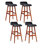 Artiss 4x Bar Stools Wooden Stool Black BENT-C-077-BKX4