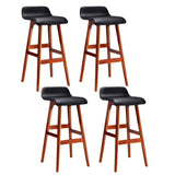 Artiss 4x Bar Stools Wooden Stool Black BENT-C-077-BKX4