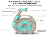 Retractable Garden Hose Reel with 6-in-1 Sprayer Nozzle 49Ft Hose Portable Water Hose Reels with V1294-YM0901-H49294BL-EU