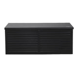 Gardeon Outdoor Storage Box 390L Container Lockable Garden Bench Shed Tools Toy All Black OSB-S390-ABK