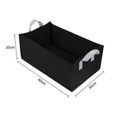 3pcs Rectangular Felt Grow Bag Garden Growing Bag Fabric Plant Container Pot with Handle for Flowers V1294-YM0901-181211LY0122