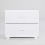 Bedside Table Side Storage Cabinet Nightstand Bedroom 2 Drawer Legs ETTA WHITE V274-FT-BEDT-2DD08-WH