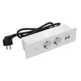 Recessed Power Strip with Wireless Charge USB Ports 4 in 1 Furniture Power Outlet for Table V1294-YM0901-3114240091011